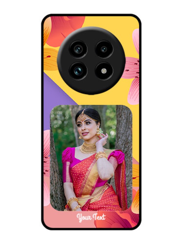 Custom Realme 13 Pro Plus 5G Custom Glass Phone Case - 3 Image With Vintage Floral Design