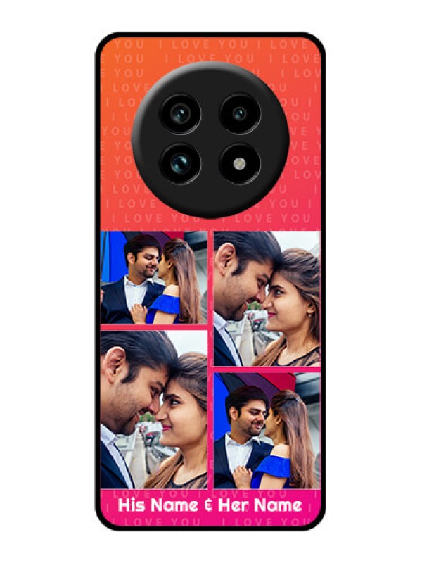 Custom Realme 13 Pro Plus 5G Custom Glass Phone Case - I Love You Pink Design