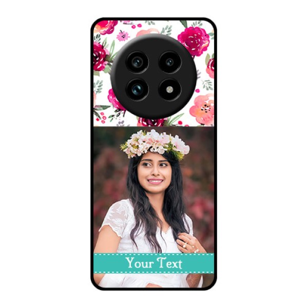 Realme 13 Pro Plus 5G Custom Glass Phone Case - Water Colors Floral Design