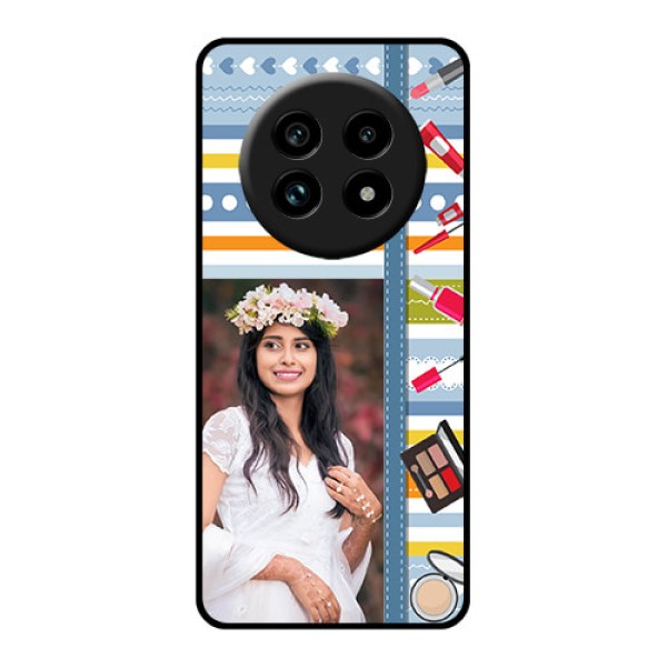 Realme 13 Pro Plus 5G Custom Glass Phone Case - Makeup Icons Design