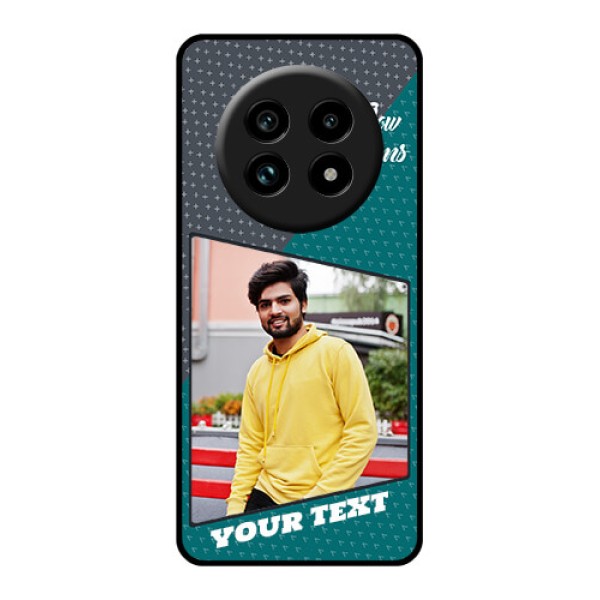 Realme 13 Pro Plus 5G Custom Glass Phone Case - Background Pattern Design With Quote Realme 13 Pro Plus 5G Custom Glass Phone Case - Background Pattern Design With Quote