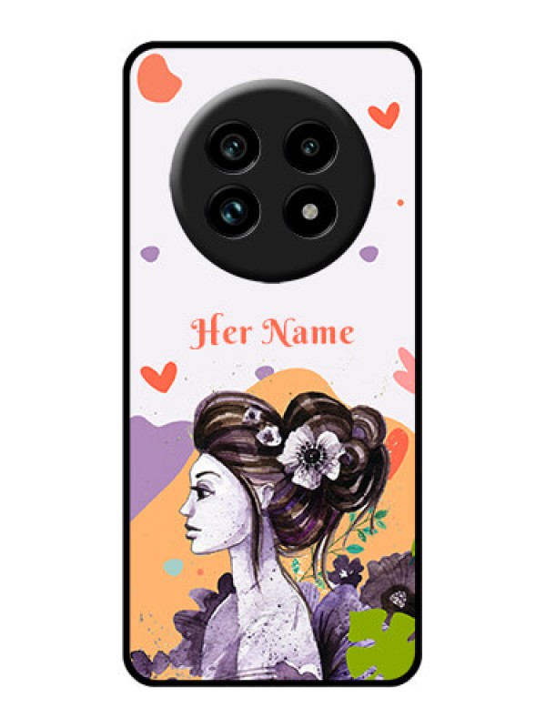 Custom Realme 13 Pro Plus 5G Custom Glass Phone Case - Woman And Nature Design