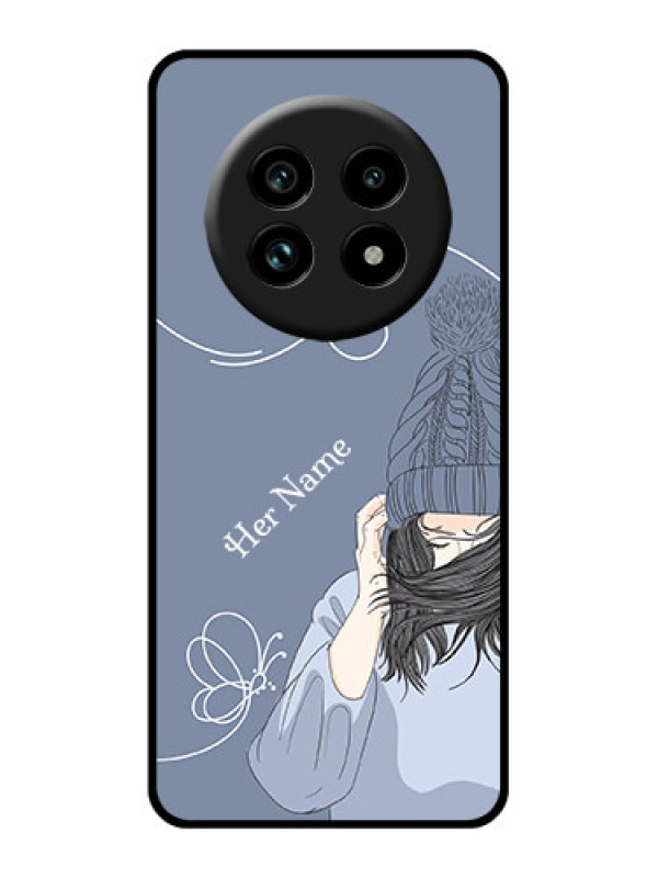 Custom Realme 13 Pro Plus 5G Custom Glass Phone Case - Girl In Winter Outfit Design