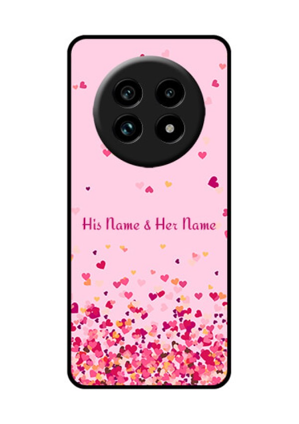 Realme 13 Pro Plus 5G Custom Glass Phone Case - Floating Hearts Design