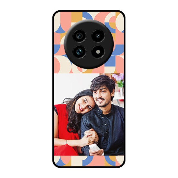 Realme 13 Pro Plus 5G Custom Glass Phone Case - Semi - Circle Maze Pattern Design Realme 13 Pro Plus 5G Custom Glass Phone Case - Semi - Circle Maze Pattern Design