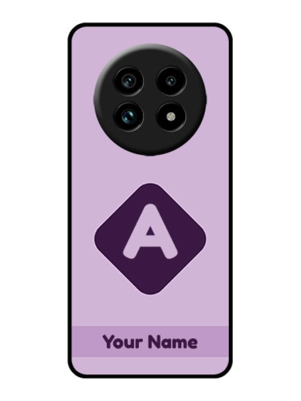 Custom Realme 13 Pro Plus 5G Custom Glass Phone Case - Custom Letter In Curved Badge Design