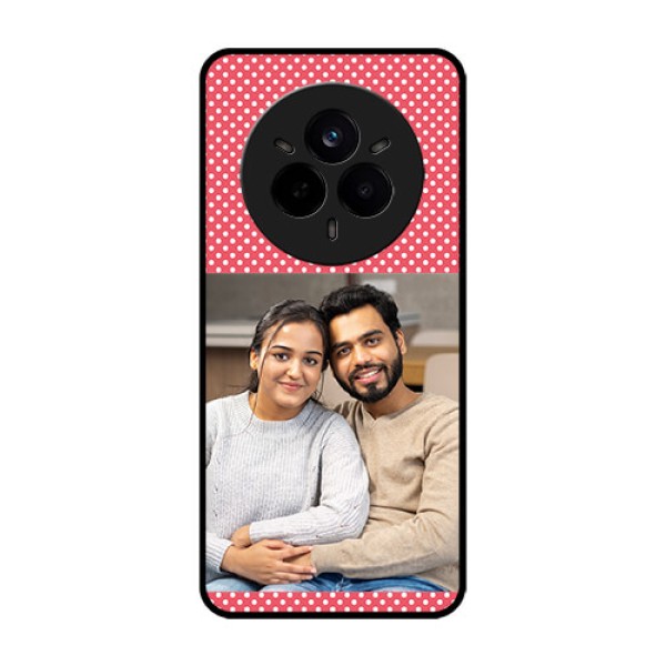 Realme 14 Pro 5G Custom Glass Phone CaseWhite Dotted Design