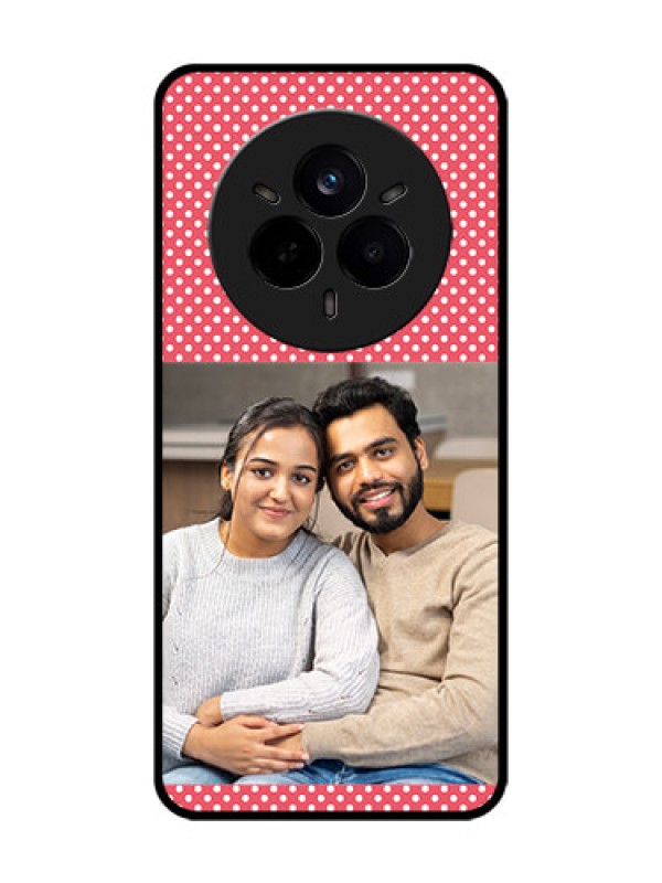 Custom Realme 14 Pro 5G Custom Glass Phone CaseWhite Dotted Design