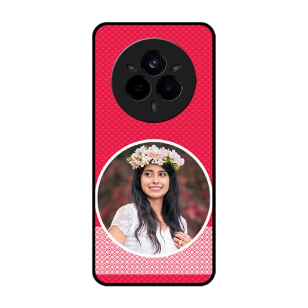 Realme 14 Pro 5G Custom Glass Phone CasePink Color Pattern Design