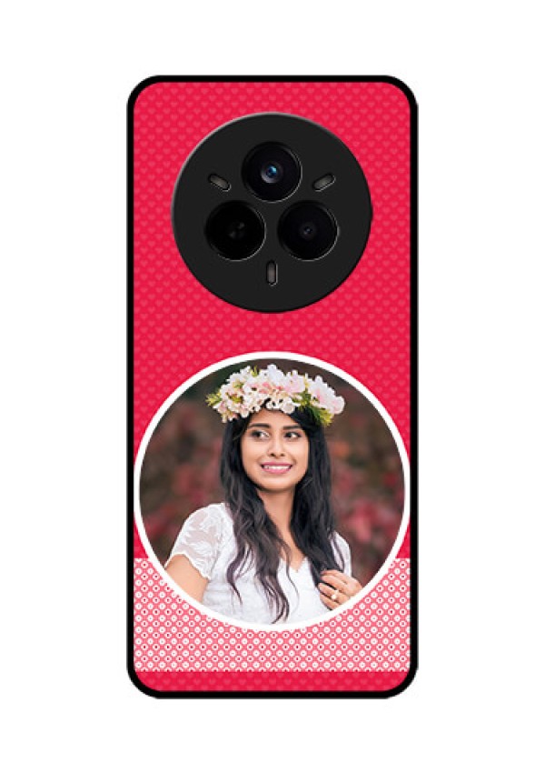 Realme 14 Pro 5G Custom Glass Phone CasePink Color Pattern Design