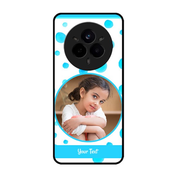 Realme 14 Pro 5G Custom Glass Phone CaseBlue Bubbles Pattern Design Realme 14 Pro 5G Custom Glass Phone CaseBlue Bubbles Pattern Design