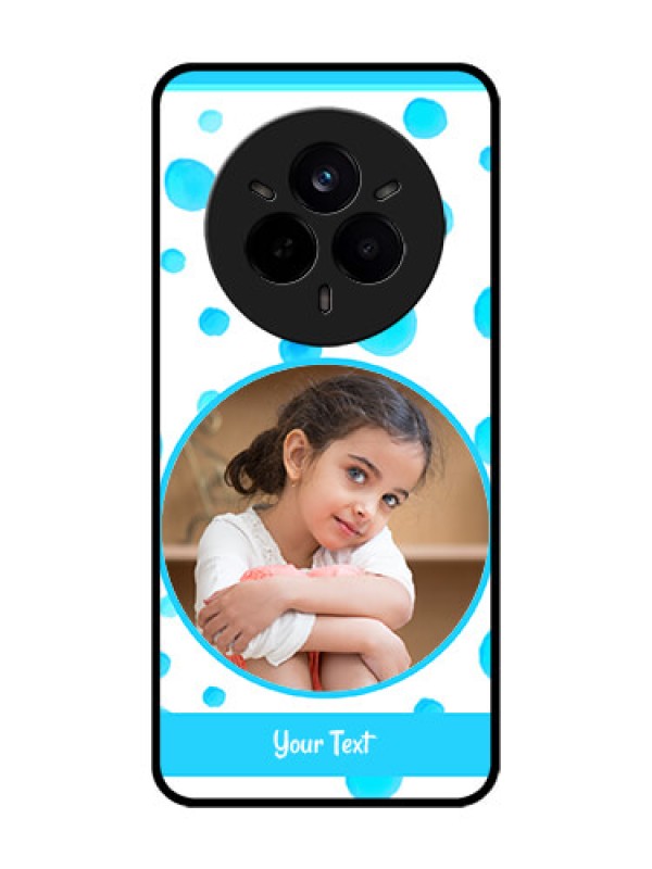 Custom Realme 14 Pro 5G Custom Glass Phone CaseBlue Bubbles Pattern Design