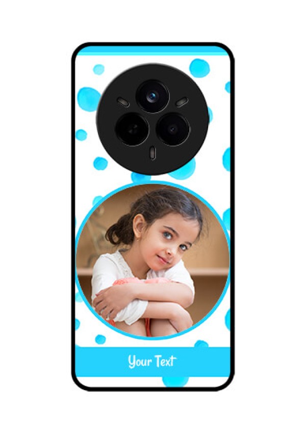 Realme 14 Pro 5G Custom Glass Phone CaseBlue Bubbles Pattern Design