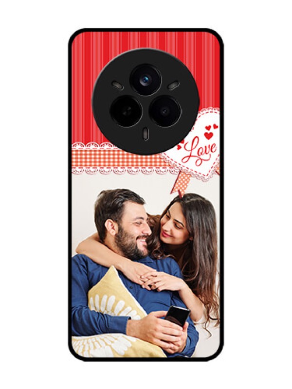 Custom Realme 14 Pro 5G Custom Glass Phone CaseRed Love Pattern Design