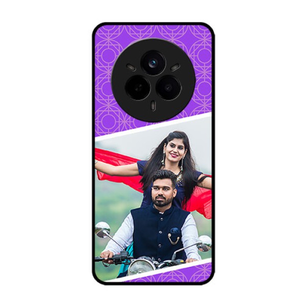 Realme 14 Pro 5G Custom Glass Phone CaseViolet Color Pattern Design