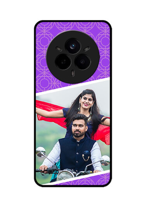 Realme 14 Pro 5G Custom Glass Phone CaseViolet Color Pattern Design