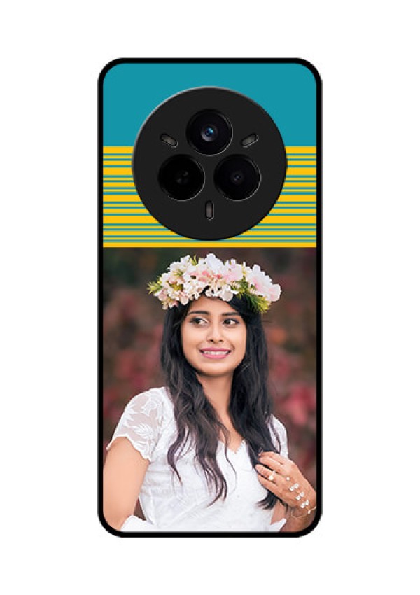 Realme 14 Pro 5G Custom Glass Phone CaseYellow and Blue Design
