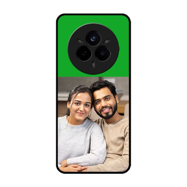 Realme 14 Pro 5G Custom Glass Phone CaseGreen Pattern Design
