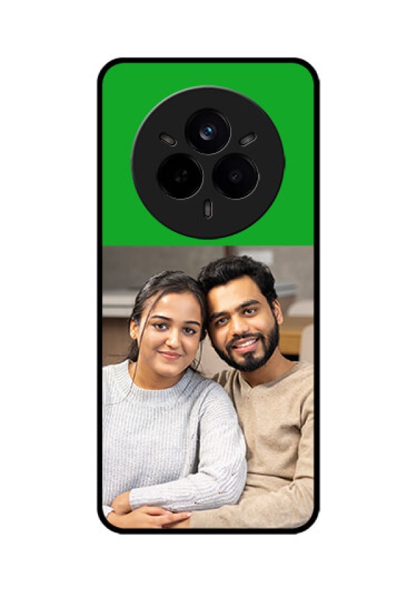 Realme 14 Pro 5G Custom Glass Phone CaseGreen Pattern Design