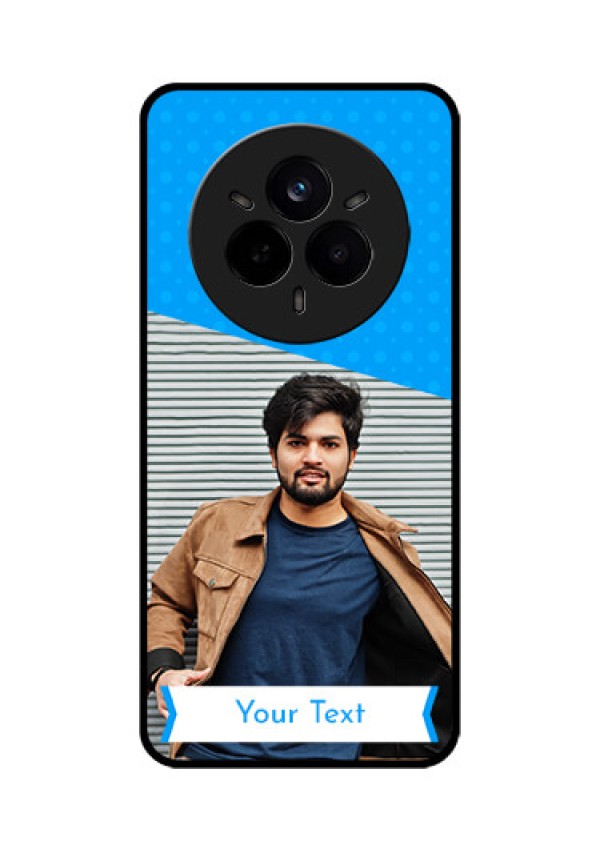 Realme 14 Pro 5G Custom Glass Phone CaseSimple Blue Color Design