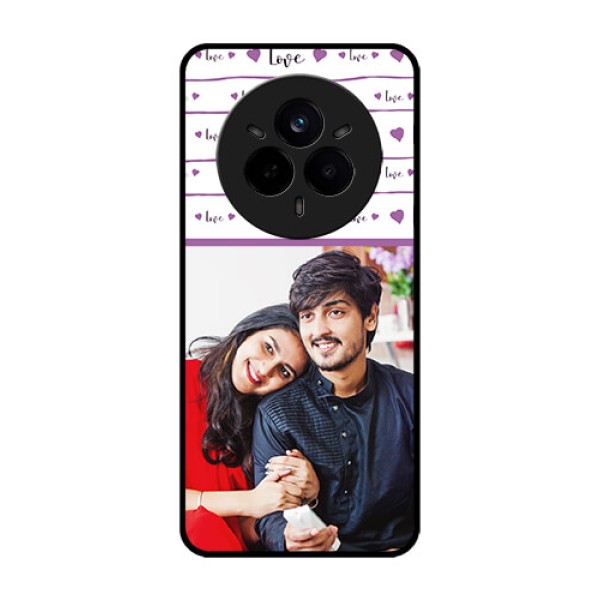 Realme 14 Pro 5G Custom Glass Phone CaseCouples Heart Design