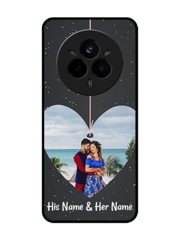 Custom Realme 14 Pro 5G Custom Glass Phone CaseHanging Heart Design