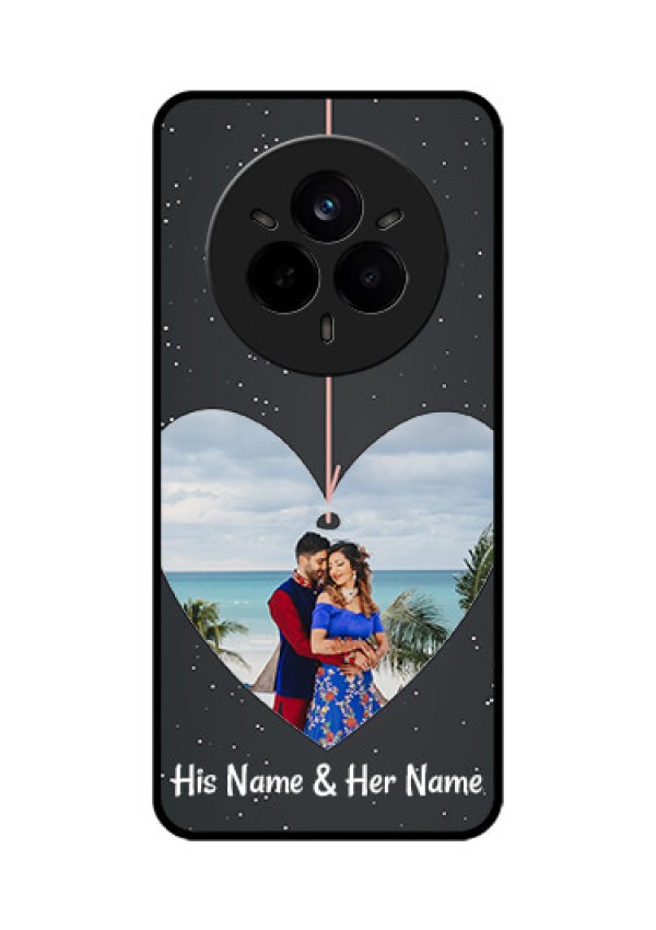 Realme 14 Pro 5G Custom Glass Phone CaseHanging Heart Design