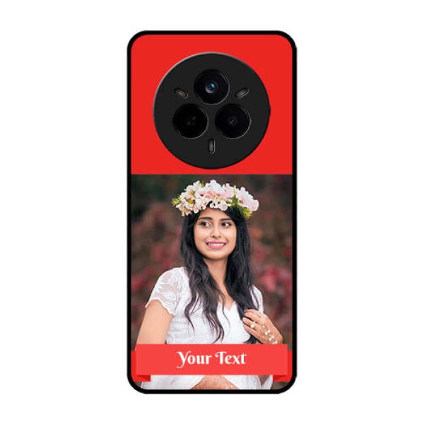 Realme 14 Pro 5G Custom Glass Phone CaseSimple Red Color Design
