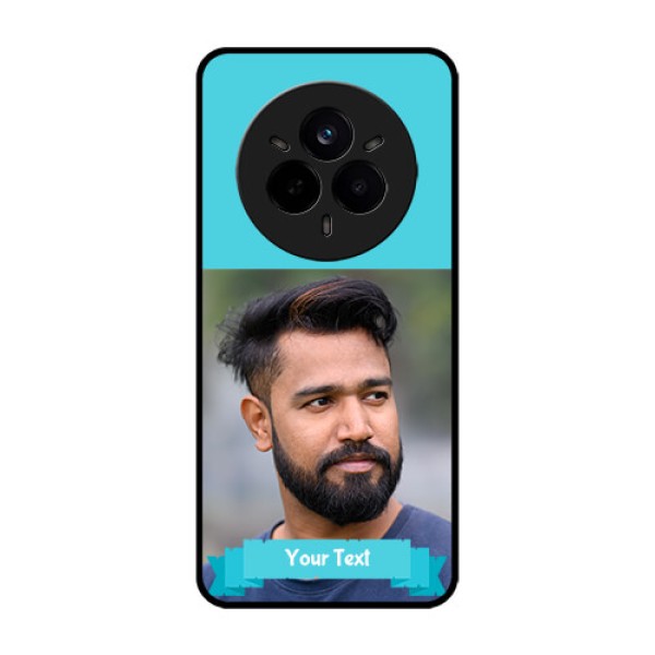 Realme 14 Pro 5G Custom Glass Phone CaseBlue Color Design Realme 14 Pro 5G Custom Glass Phone CaseBlue Color Design