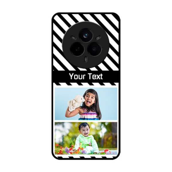 Realme 14 Pro 5G Custom Glass Phone CaseBlack And White Stripes Design Realme 14 Pro 5G Custom Glass Phone CaseBlack And White Stripes Design