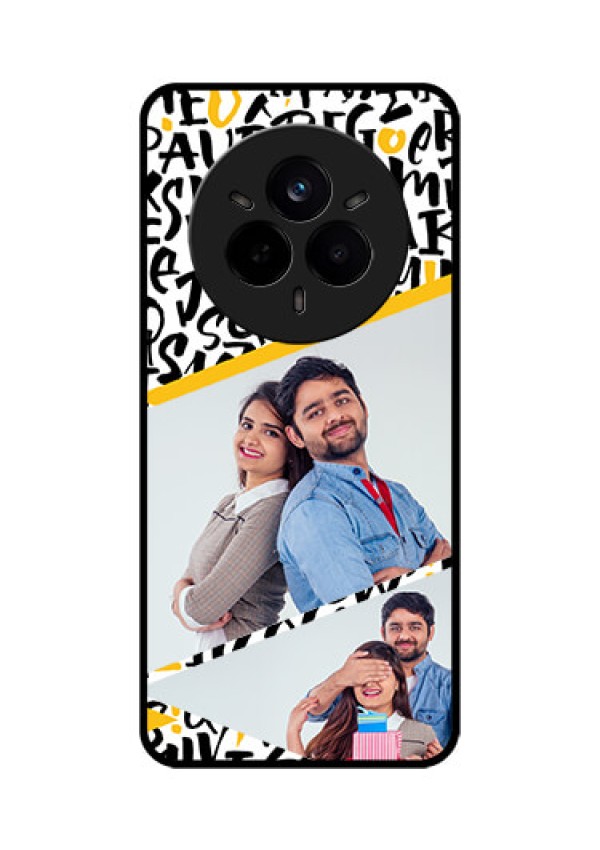 Realme 14 Pro 5G Custom Glass Phone CaseLetters Pattern Design