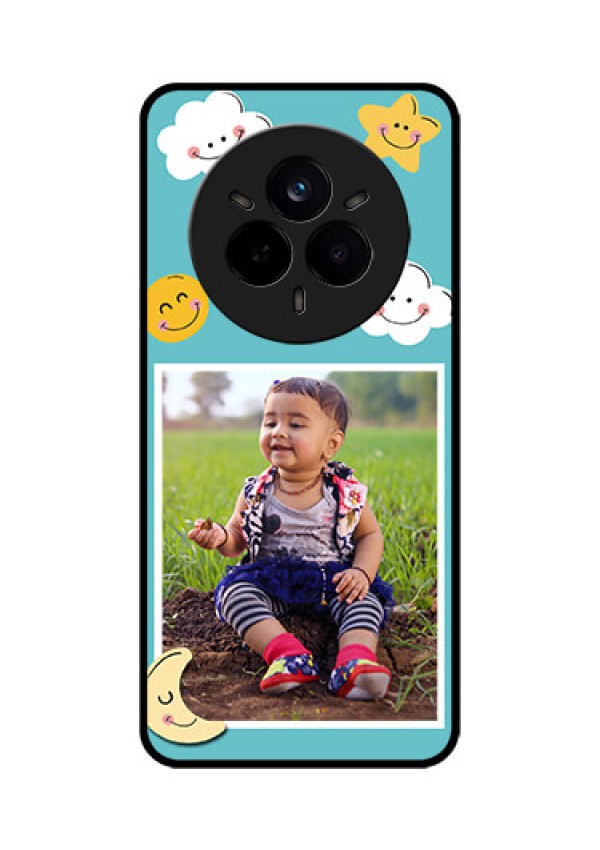 Realme 14 Pro 5G Custom Glass Phone CaseSmiley Kids Stars Design