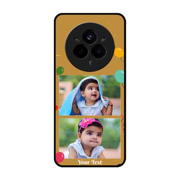 Realme 14 Pro 5G Custom Glass Phone CaseImage Holder With Birthday Celebrations Design
