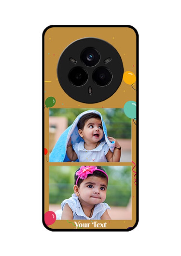 Realme 14 Pro 5G Custom Glass Phone CaseImage Holder With Birthday Celebrations Design