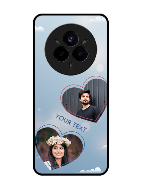 Custom Realme 14 Pro 5G Custom Glass Phone CaseBlue Color Couple Design