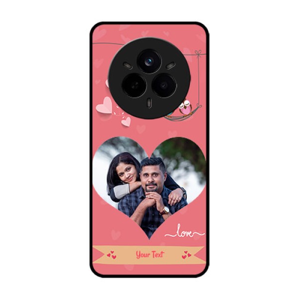 Realme 14 Pro 5G Custom Glass Phone CasePeach Color Love Design Realme 14 Pro 5G Custom Glass Phone CasePeach Color Love Design