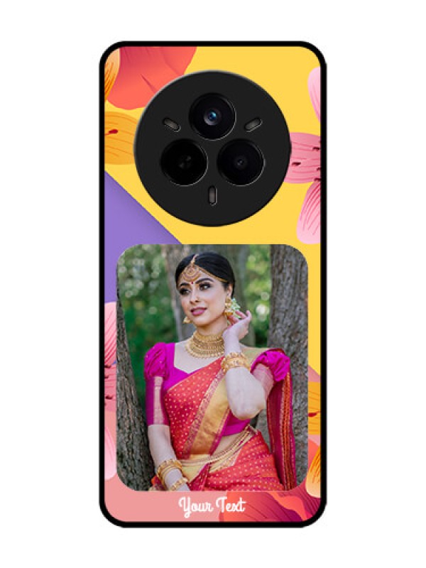 Custom Realme 14 Pro 5G Custom Glass Phone Case3 Image With Vintage Floral Design