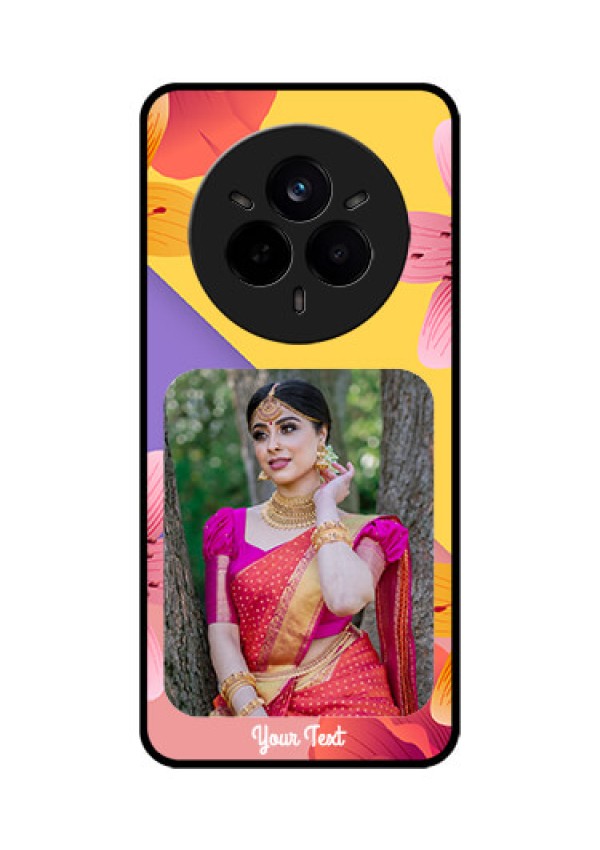 Realme 14 Pro 5G Custom Glass Phone Case3 Image With Vintage Floral Design