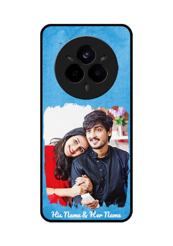 Realme 14 Pro 5G Custom Glass Phone Case - Blue Color Vintage Design
