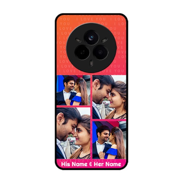 Realme 14 Pro 5G Custom Glass Phone CaseI Love You Pink Design