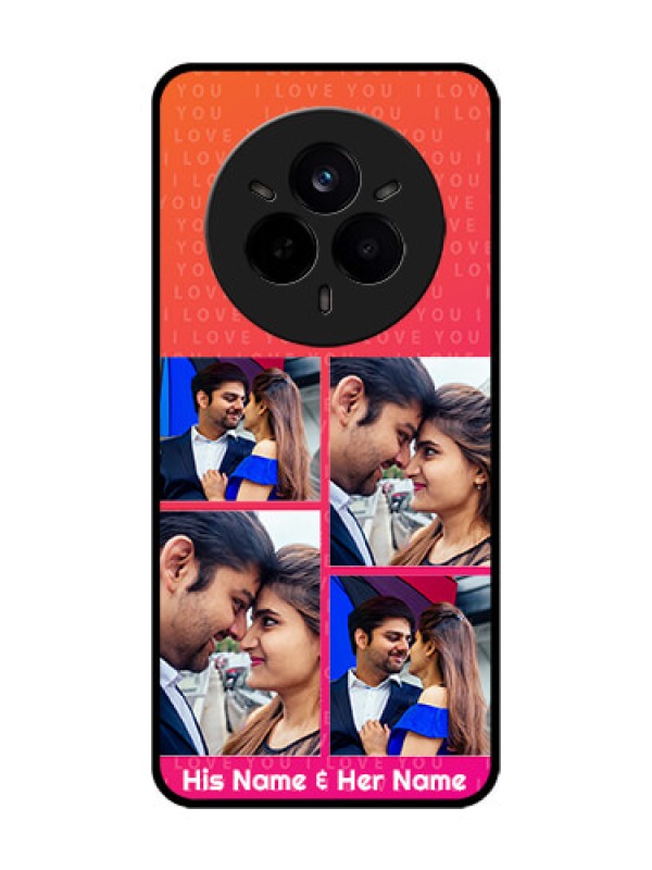 Custom Realme 14 Pro 5G Custom Glass Phone CaseI Love You Pink Design