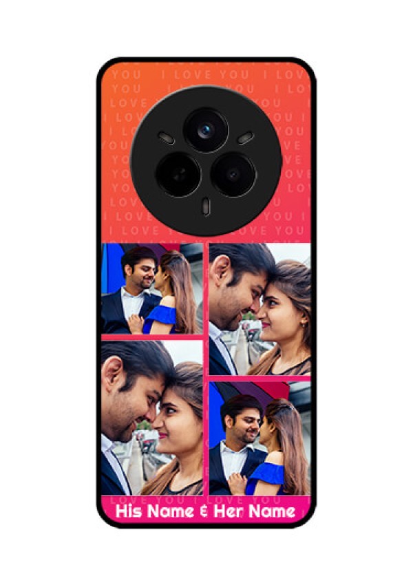 Realme 14 Pro 5G Custom Glass Phone CaseI Love You Pink Design