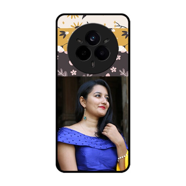 Realme 14 Pro 5G Custom Glass Phone CaseStylish Floral Design