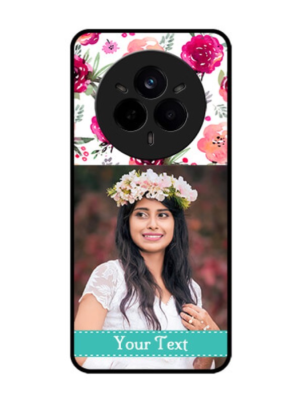 Custom Realme 14 Pro 5G Custom Glass Phone CaseWater Colors Floral Design