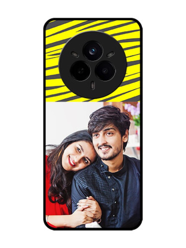 Custom Realme 14 Pro 5G Custom Glass Phone CaseYellow Abstract Design