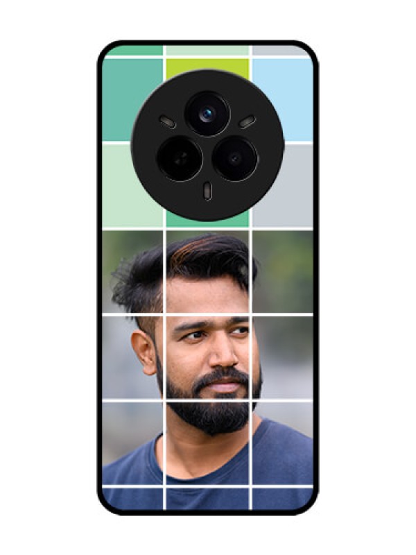 Custom Realme 14 Pro 5G Custom Glass Phone CaseWith White Box Pattern