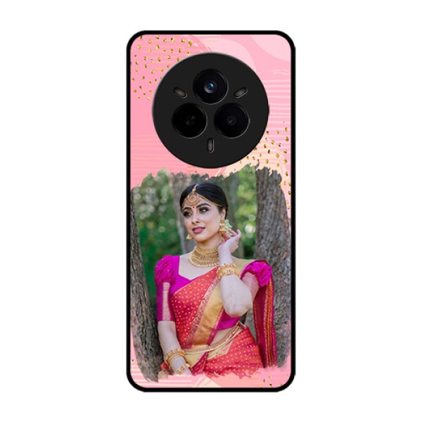 Realme 14 Pro 5G Custom Glass Phone CaseGold Glitter Splash Design Realme 14 Pro 5G Custom Glass Phone CaseGold Glitter Splash Design