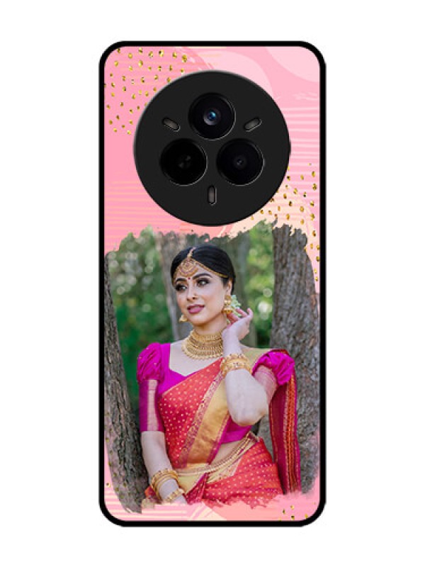 Custom Realme 14 Pro 5G Custom Glass Phone CaseGold Glitter Splash Design