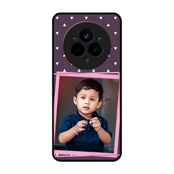 Realme 14 Pro 5G Custom Glass Phone CaseTriangle Pattern Dotted Design Realme 14 Pro 5G Custom Glass Phone CaseTriangle Pattern Dotted Design