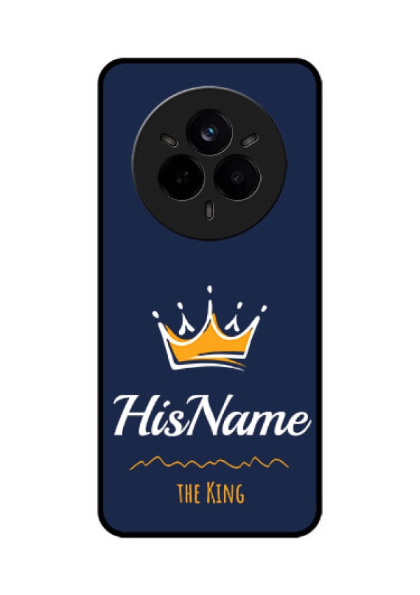Realme 14 Pro 5G Custom Glass Phone CaseKing With Name Design